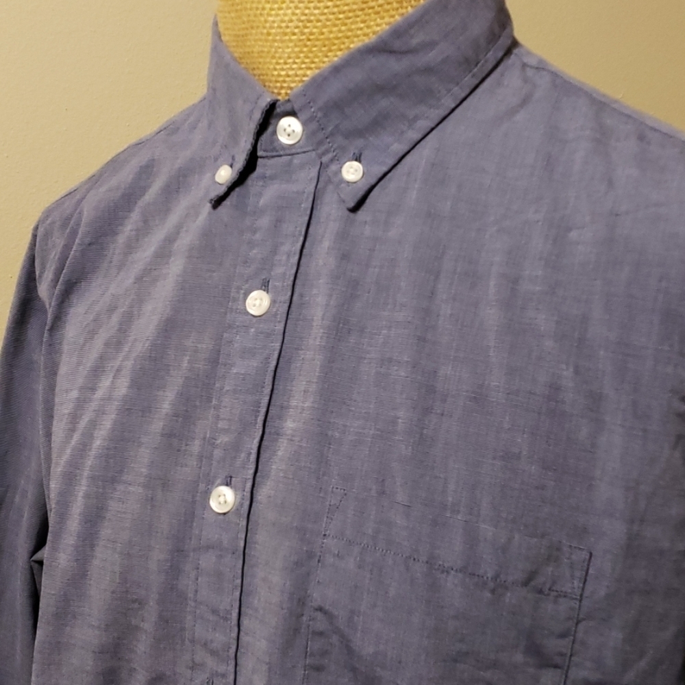 J crew blue long sleeve slim fit button down shirt